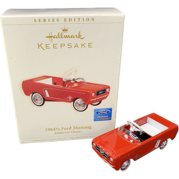 Hallmark Red 1964 1/2 MUSTANG Keepsake Ornament #13 Kiddie Car Classics 2006 - Picture 1 of 12